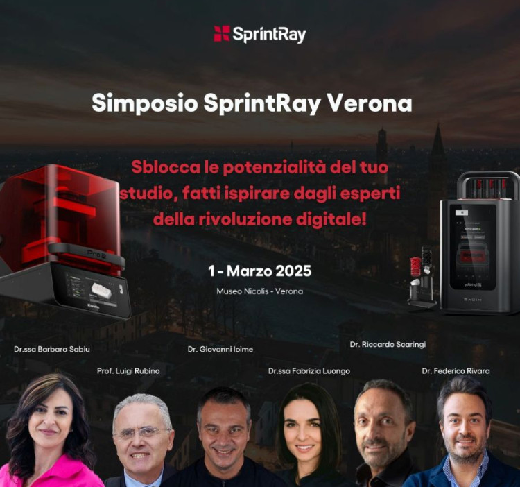 SprintRay annuncia il Simposio 2025 a Verona: Innovazione e Formazione per il Futuro dell'Odontoiatria Digitale